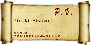 Piriti Vivien névjegykártya